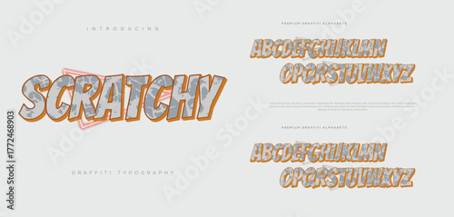 Street Art Font Modern Bold Graffiti Alphabet Vector Design