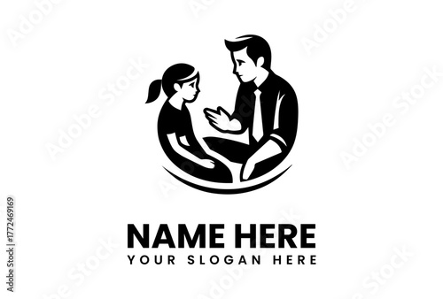 Father-Daughter Talk A Supportive Communication and Mentorship Logo