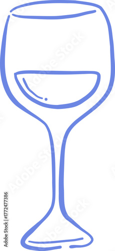 Line Art Wine Glass Celebration Icon