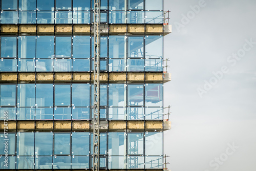 Modern architecture with glass facade in Strasbourg