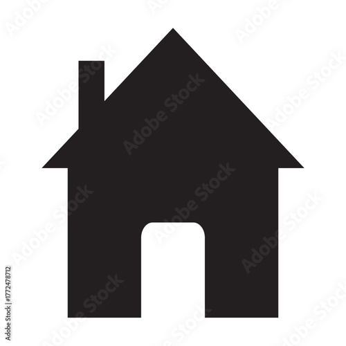 Web home flat icon for apps and websites.