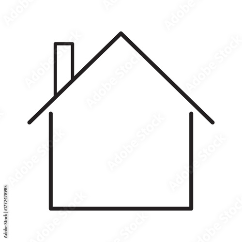 Web home flat icon for apps and websites.