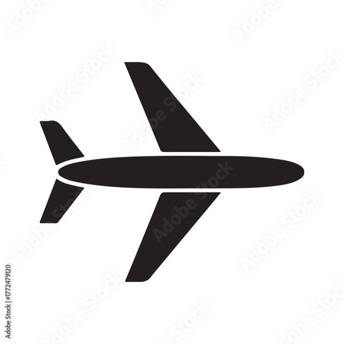 airplane silhouette vector icon. vector illustration EPS 10