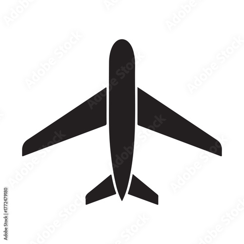 airplane silhouette vector icon. vector illustration EPS 10
