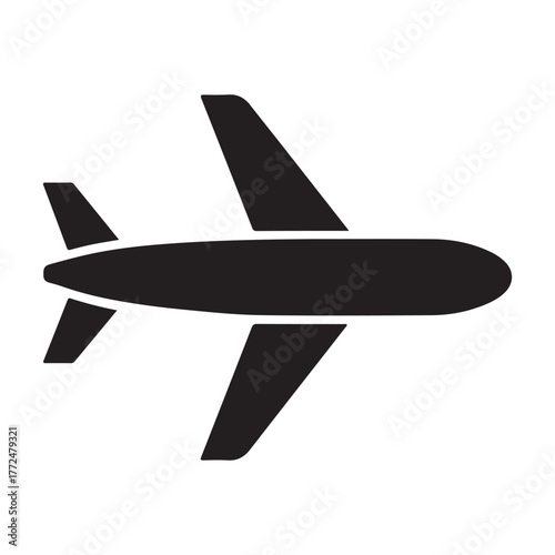airplane silhouette vector icon. vector illustration EPS 10