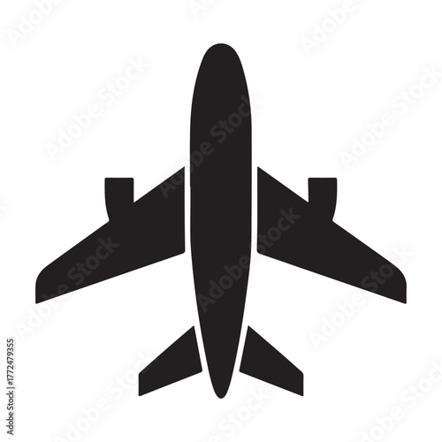 airplane silhouette vector icon. vector illustration EPS 10