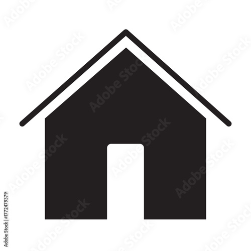 Web home icon silhouette vector.