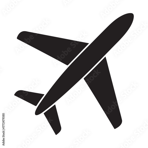 airplane silhouette vector icon. vector illustration EPS 10