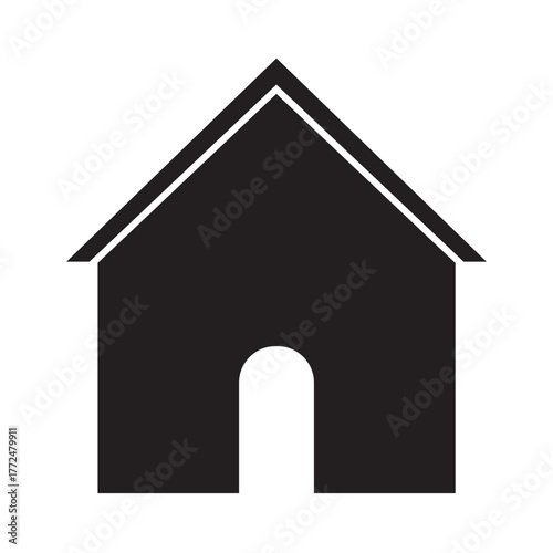 eps10 black Minimal home line art icon isolated on white background. web homepage symbol. vector website sign.