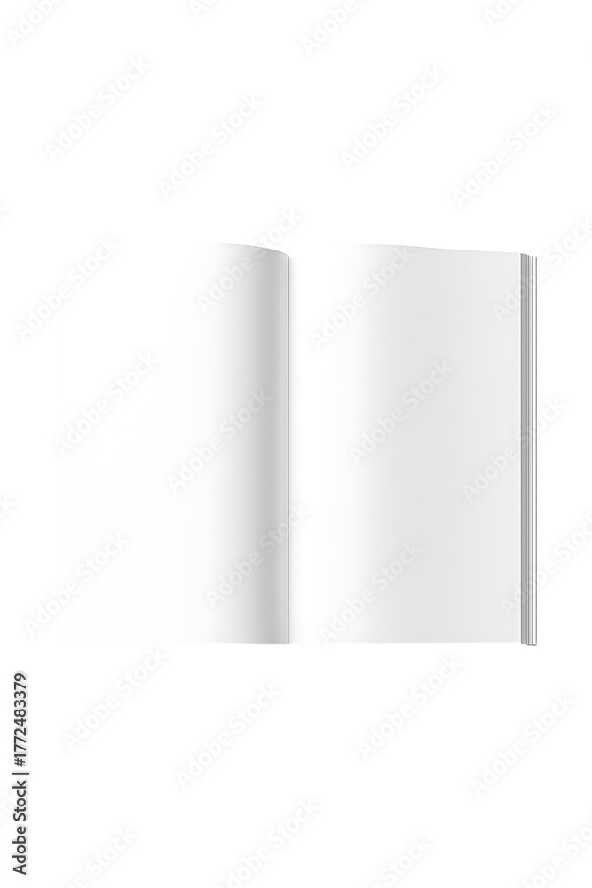 Fototapeta premium Open Empty Notebook Isolated on a Transparent Background