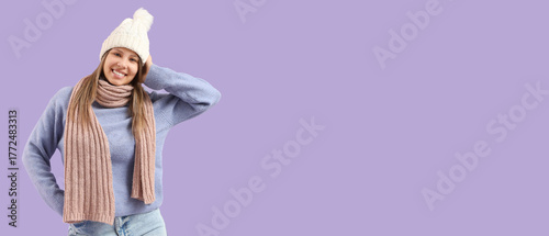 Young woman in winter cloth...