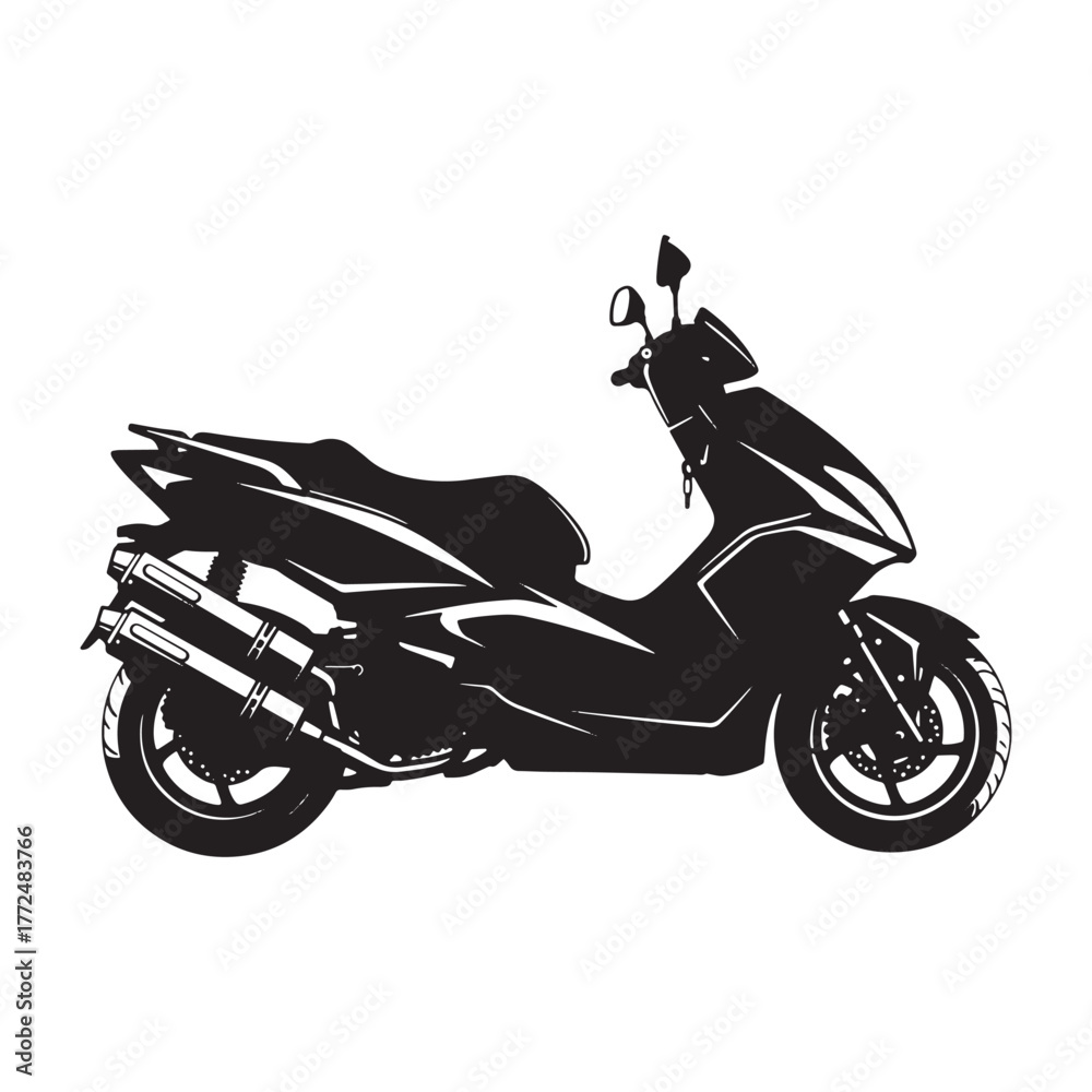 Fototapeta premium modern scotty black silhouette vector