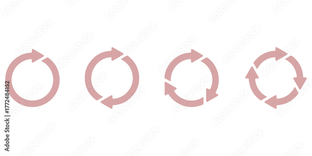 Fototapeta premium Black Arrow Rotating Clockwise with Halftone Effect on Transparent Background black arrow curves