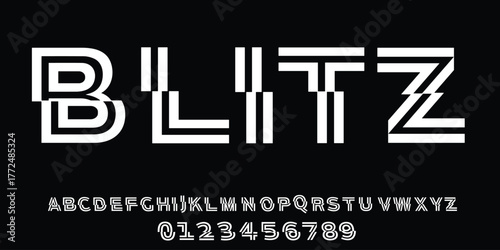 Font BLITZ uniq aesthetic 
