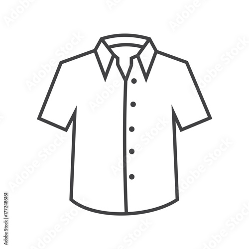 men's short sleeve shirt icon vector illustration