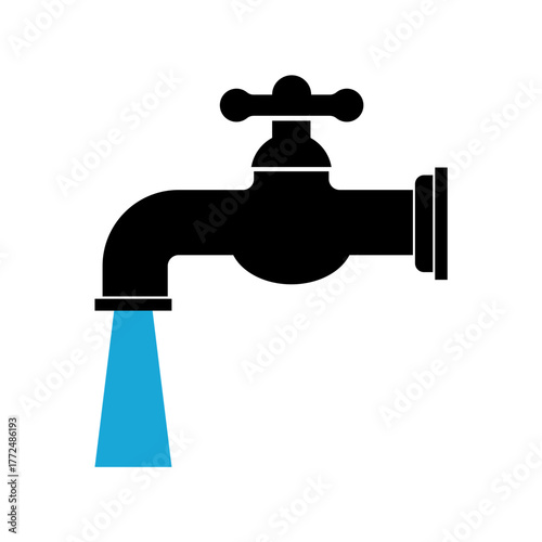 flowing water tap icon vector illustration