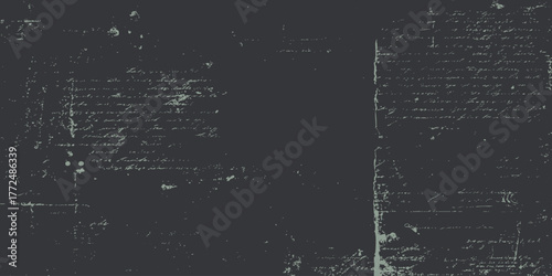 Faded handwritten script on distressed dark grey textured background handwriting vintage