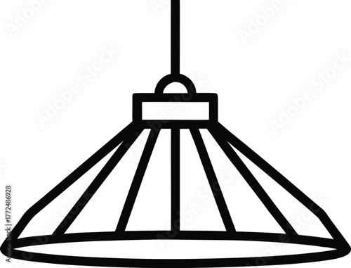 Modern Minimalist Vector Illustration of a Stylish Lamp for Home, Office, and Interior Decoration