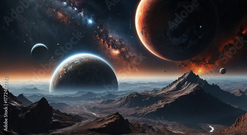 Fototapeta Naklejka Na Ścianę i Meble -  planet in space