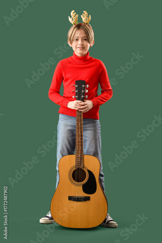 Cute little boy in Christma...