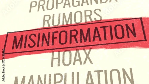 Misinformation 3D Scrolling Title Animation