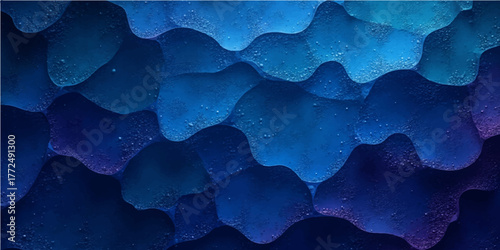 Abstract blue water surface texture pattern with light and vintage grunge design