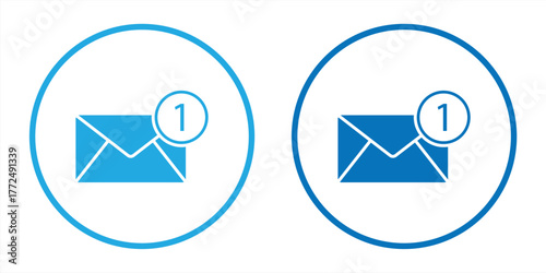 Email notification icon. Envelope icon for websites. Computer and mobile applications, vector illustration