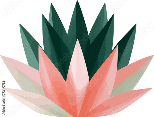 A colorful plant, distinguished by its green, pink, and white striped foliage, is shown thriving in a garden