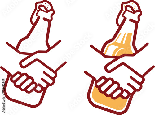 Brew Bar Beverage Drink Logo Icon Vector EPS Transparent Background 