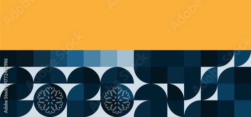 calendar abstract background template geometric pattern minimalist modern blue orange New Year 2026 Christmas, for web design, calendar, presentation eps 10