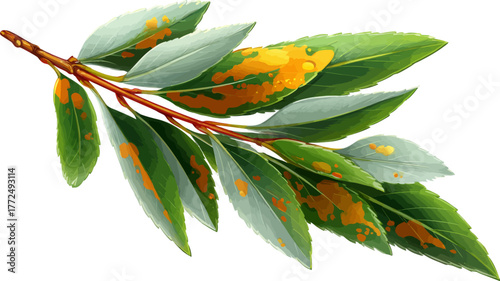 A macro photograph captures a fresh green leaf adorned with clear water droplets