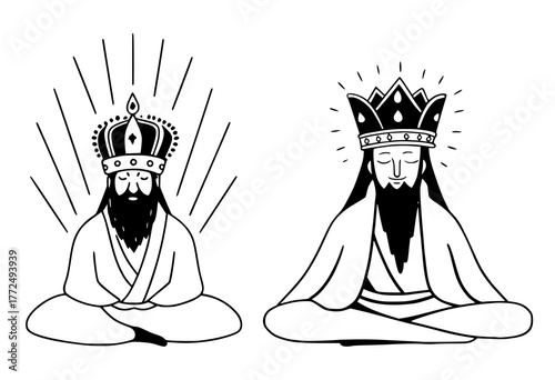 guru with king crown 