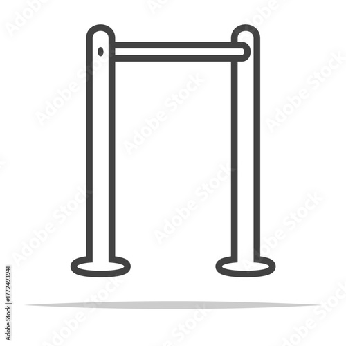 Pull up bar outline icon transparent vector isolated