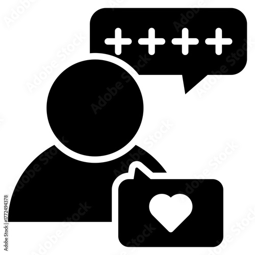 Endorser Glyph Black Icon