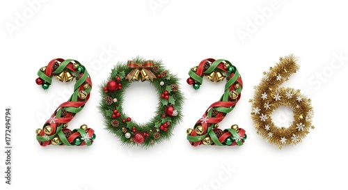 Happy New Year 2013 celebration design with winter season decoration and color illustration of the word love text and heart symbol vector