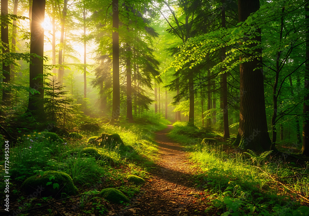 Obraz premium morning in the forest