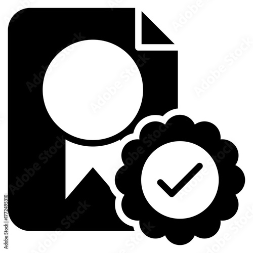 License Glyph Black Icon