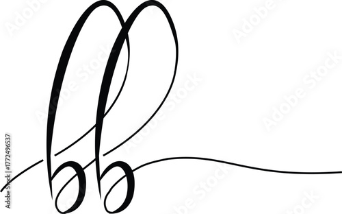 BB Letter Script Signature logo icon calligraphy vector png transparent background
