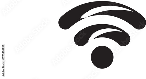 Black waves signal abstract communication