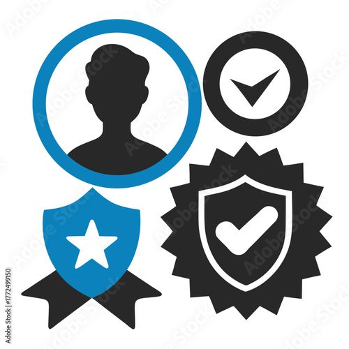Verified Badge Icon Vector Illustration