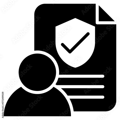 Consent Glyph Black Icon