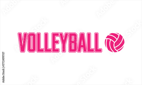 Volleyball Logo Vector – Clean Sports Emblem Design - Volleyball Graphic Artwork