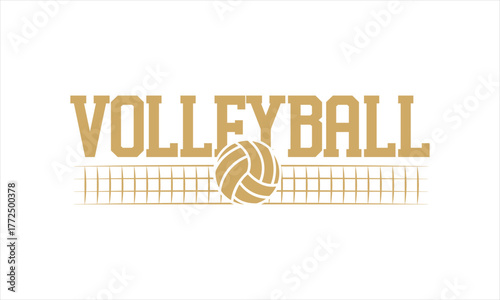Volleyball Logo Vector – Clean Sports Emblem Design - Volleyball Graphic Artwork