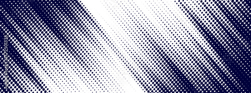 Abstract halftone wave dots background. Futuristic twisted grunge pattern, dots, circles. Vector modern optical pop art texture