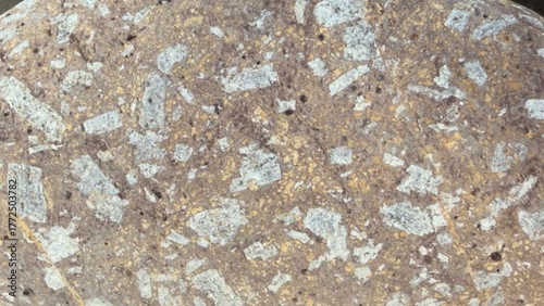Billede på lærred Detail of natural porphyry rock with coarse-grained texture speckled with large