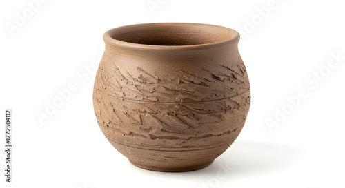 Handcrafted Terracotta Clay Pot with Traditional Carved Design Eco-Friendly Earthen Pot for Home Décor, Planting, Kitchen & Art Lovers