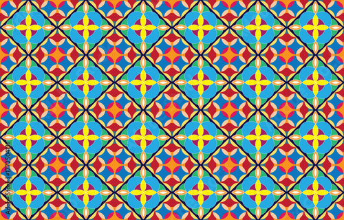 Geometric vector background with sacral tribal ethnic elements. Traditional triangles gypsy geometric forms sprites tribal themes apparel fabric tapestry print