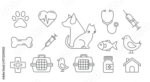 Shopping Icons Set – Money, Bag, and Cart Symbols for E-Commerce, Retail, and Label Design Projects