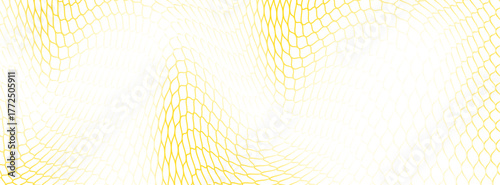 Mesh texture for fishing nets gold color gradient. Seamless pattern for sportswear or soccer goal, volleyball net, basketball hoop. Vector