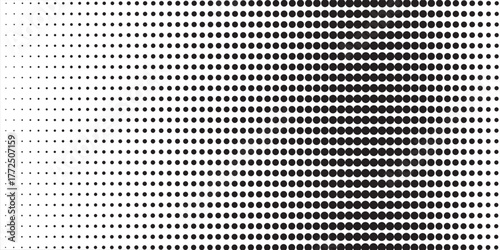 Set of Abstract dotted circles, round halftones geometric dots gradient and pop art texture. Dot spray gradation set background.